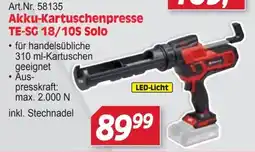 Zgonc Akku-Kartuschenpresse TE-SG 18/10S Solo Angebot