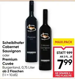 Maximarkt Scheiblhofer Cabernet Sauvignon oder Premium Cuvée Angebot