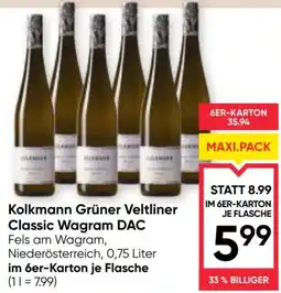 Maximarkt Kolkmann Grüner Veltliner Classic Waggram DAC Angebot
