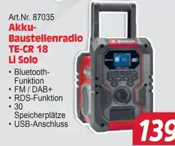 Zgonc Li Solo Akku-Baustellenradio TE-CR 18 Angebot