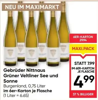 Maximarkt Gebrüder Nittnaus Grüner Veltliner See und Sonne Angebot