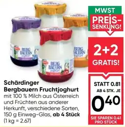 Maximarkt Schärdinger Bergbauern Fruchtjoghurt Angebot