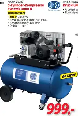 Zgonc Agre 2-Zylinder-Kompressor Twister 3800 D Angebot