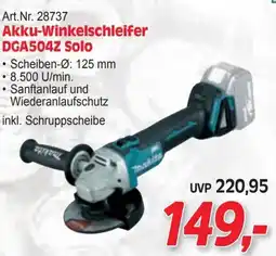 Zgonc Akku-Winkelschleifer DGA504Z Solo Angebot