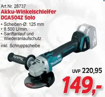 Zgonc Akku-Winkelschleifer DGA504Z Solo Angebot