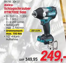 Zgonc Akku-Schlagschrauber DTW700Z Solo Angebot
