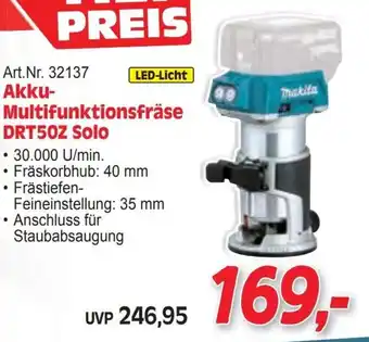 Zgonc Akku-Multifunktionsfräse DRT50Z Solo Angebot