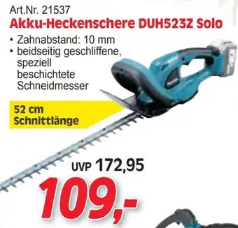 Zgonc Akku-Heckenschere DUH523Z Solo Angebot