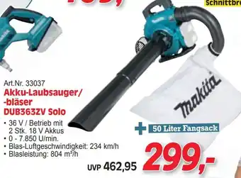 Zgonc Akku-Laubsauger/-bläser DUB363ZV Solo Angebot