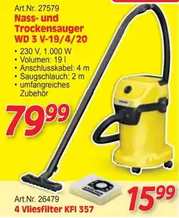 Zgonc Kärcher Nass- und Trockensauger WD 3 V-19/4/20 Angebot