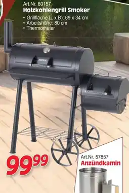 Zgonc Holzkohlengrill Smoker Angebot