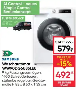 Maximarkt Samsung Waschautomat WW90DG6U85LEU Angebot
