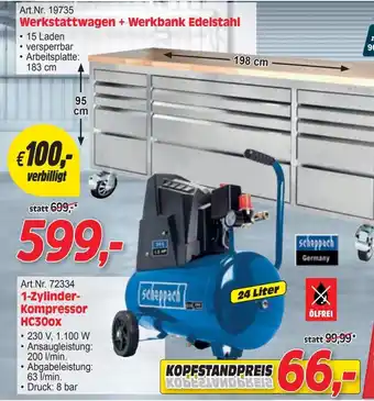 Zgonc Werkstattwagen + Werkbank Edelstahl Angebot