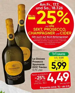 Spar La Gioiosa Prosecco Spumante DOC Treviso Angebot