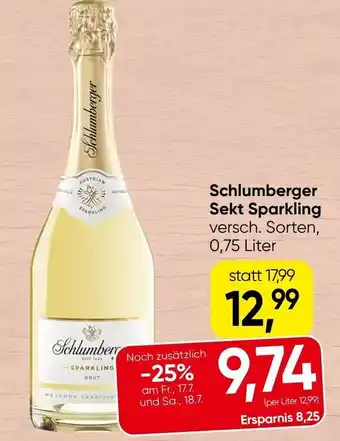 Spar Schlumberger Sekt Sparkling Angebot