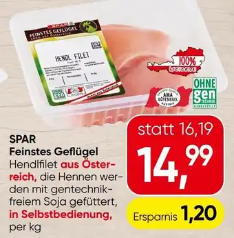 Spar SPAR Feinstes Geflügel Hendlfilet Angebot