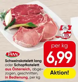 Spar TANN Schweinskotelett lang oder Schopfkotelett Angebot