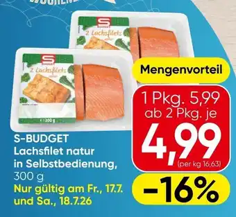 Spar S-Budget Lachsfilet natur Angebot