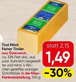 Spar Tirol Milch Feiner Tiroler Angebot