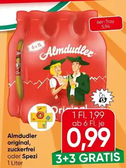 Spar Almdudler original, zuckerfrei oder Spezi Angebot