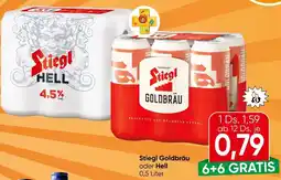 Spar Stiegl Goldbräu oder Hell Angebot
