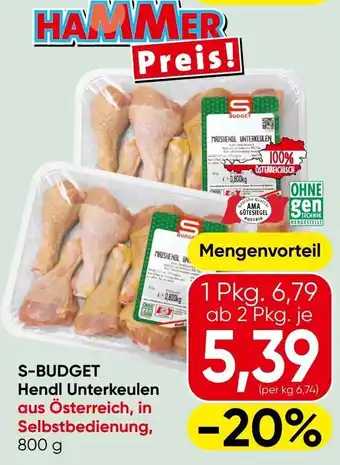 Spar S-Budget Hendl Unterkeulen Angebot