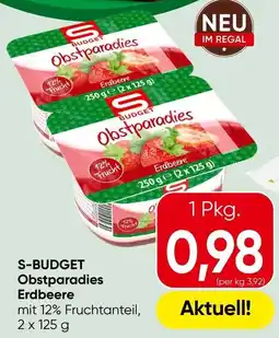Spar S-Budget Obstparadies Erdbeere Angebot