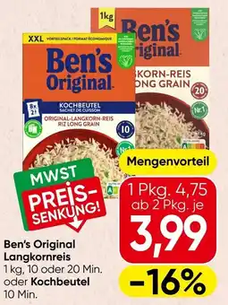 Spar Ben's Original Langkornreis Angebot