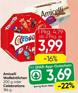 Spar Amicelli Waffelröllchen Angebot