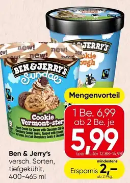 Spar Ben & Jerry's Cookie Vermont-ster Angebot