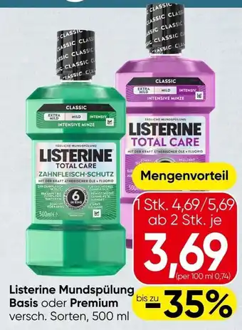 Spar Listerine Mundspülung Angebot