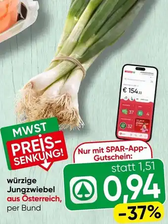 Spar würzige Jungzwiebel aus Österreich Angebot