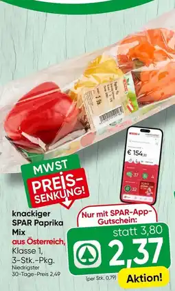 Spar knackiger SPAR Paprika Mix Angebot