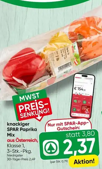 Spar knackiger SPAR Paprika Mix Angebot