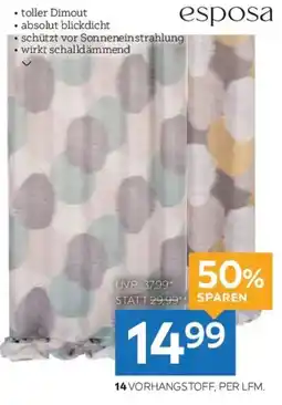 XXXLutz Vorhangstoff Angebot