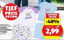 Hofer Disney Stitch / Spiderman / Cars Kinder-/ Kleinkinder-Pyjama Angebot