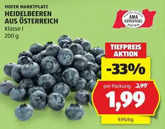 Hofer Heidelbeeren aus Österreich Angebot