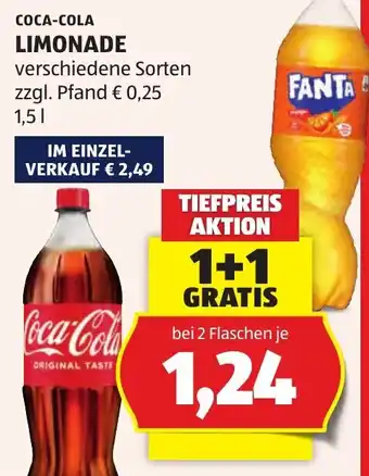 Hofer Coca-Cola Limonade Angebot
