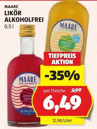 Hofer Maare Likör Alkoholfrei Angebot