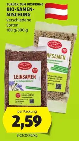 Hofer Zurück zum Ursprung Bio-Samen-Mischung Angebot