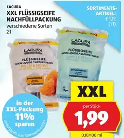 Hofer Lacura xxl flüssigseife nachfüllpackung Angebot