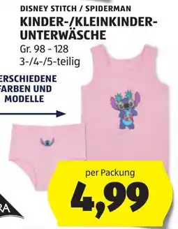 Hofer Disney Stitch / Spiderman Kinder-/Kleinkinder-Unterwäsche Angebot