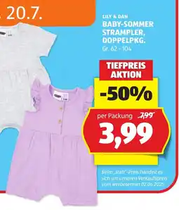 Hofer Lily & Dan Baby-Sommer Strampler Angebot