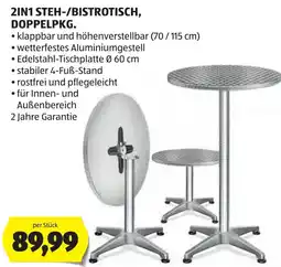 Hofer 2IN1 STEH-/BISTROTISCH, DOPPELPKG. Angebot