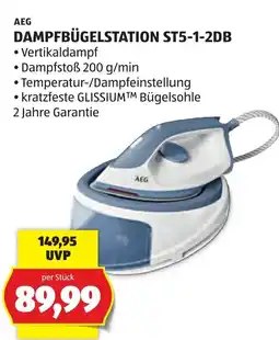 Hofer AEG Dampfbügelstation ST5-1-2DB Angebot
