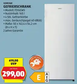 Hofer Gorenje Gefrierschrank Angebot