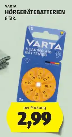 Hofer Varta Hörgerätebatterien Angebot