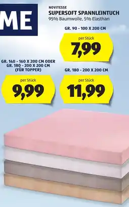 Hofer Novitesse supersoft spannleintuch Angebot