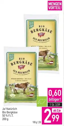 Sutterlüty Ja! Natürlich Bio Bergkäse Angebot