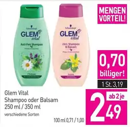 Sutterlüty Glem Vital Shampoo oder Balsam Angebot